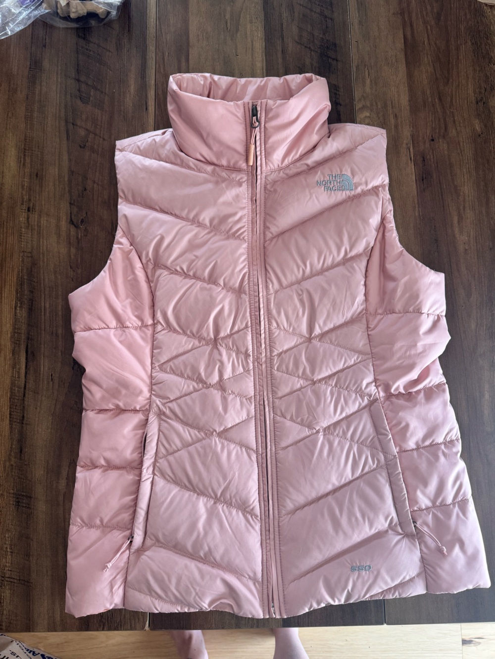 North Face Women’s 550 Puffer Down Alternative Vest Light Rose Pink Medium